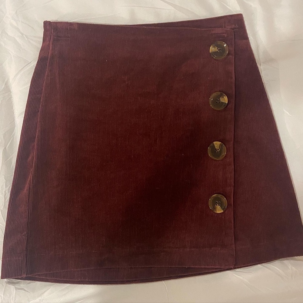 Garnet Corduroy Skirt